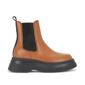 GANNI Creepers Chelsea Boots in Tigers Eye